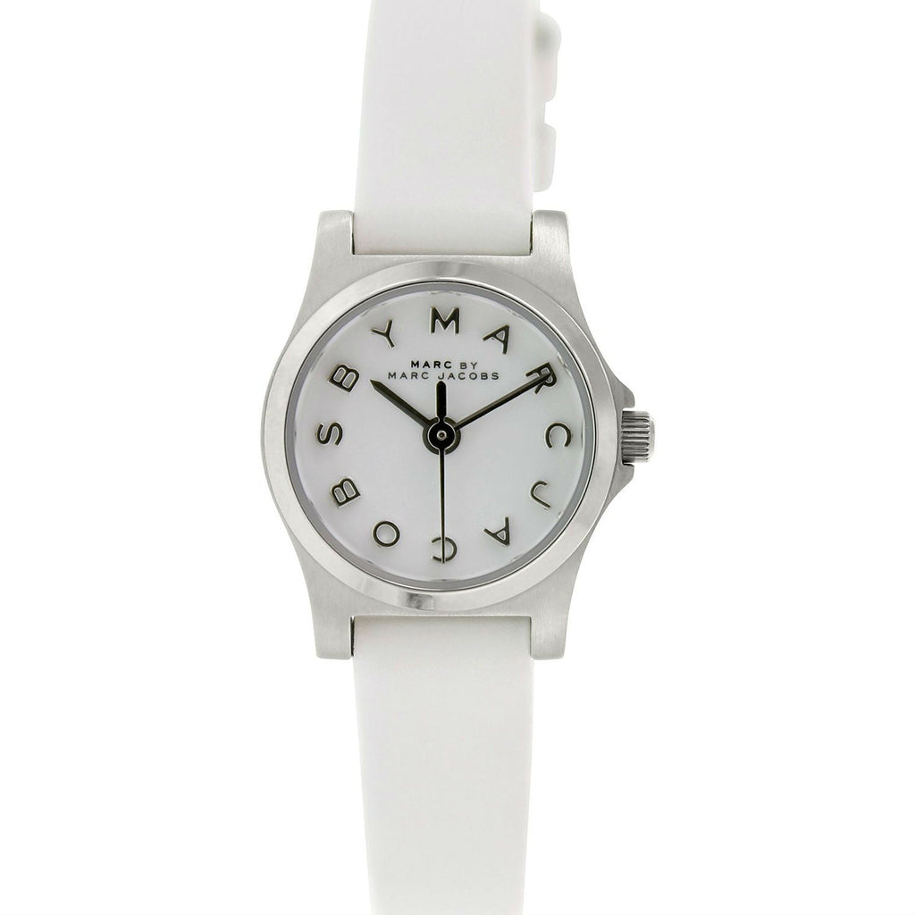 Marc Jacobs Henry Dinky White Dial White Leather Strap Watch for Women - MBM1234 Buy Now By Marc Jacobs
