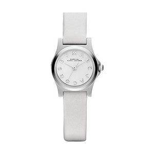Marc Jacobs Henry Dinky White Dial White Leather Strap Watch for Women - MBM1234 Buy Now By Marc Jacobs