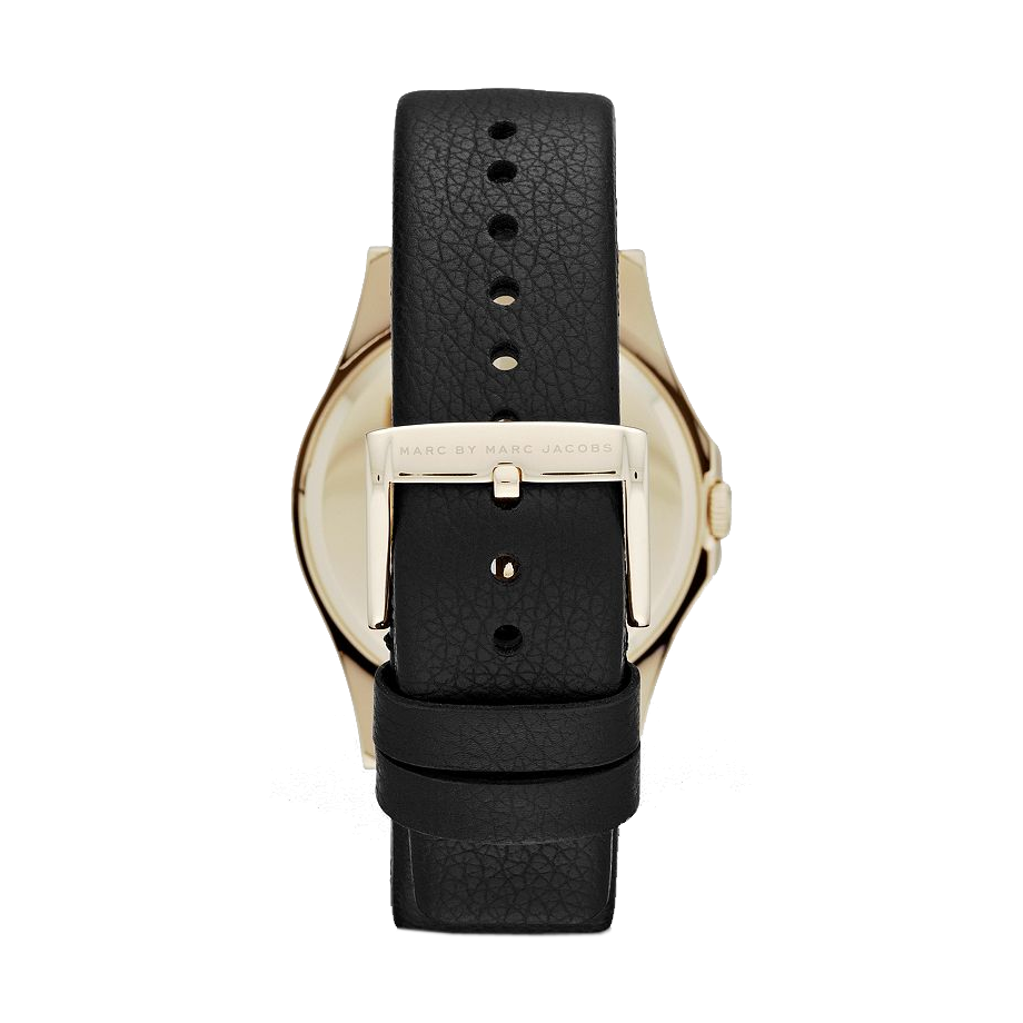 Marc Jacobs Baby Dave Gold Dial Black Leather Strap Watch for Women - MBM1264 Buy Now By Marc Jacobs