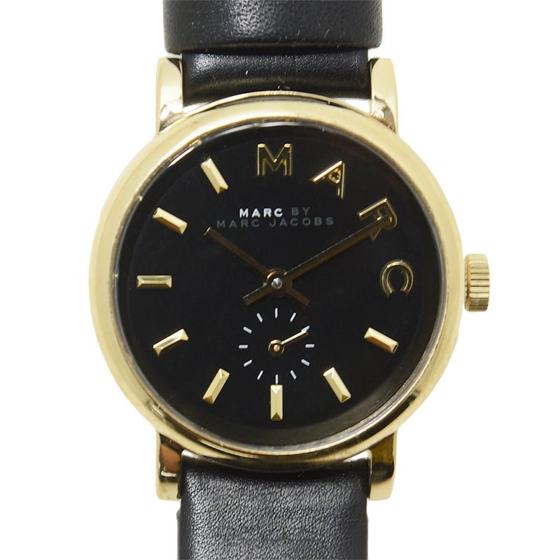 Marc Jacobs Baker Black Dial Black Leather Strap Watch for Women - MBM1273 Buy Now By Marc Jacobs