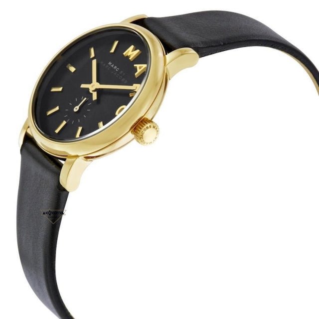 Marc Jacobs Baker Black Dial Black Leather Strap Watch for Women - MBM1273 Buy Now By Marc Jacobs