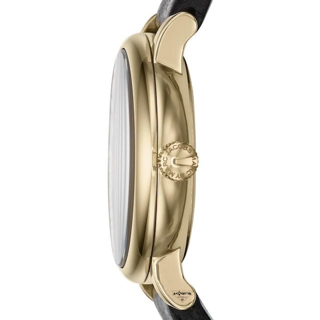 Marc Jacobs Baker Black Dial Black Leather Strap Watch for Women - MBM1273 Buy Now By Marc Jacobs