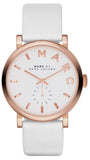 Marc Jacobs Baker White Dial White Leather Strap Watch for Women - MBM1283 Buy Now By Marc Jacobs