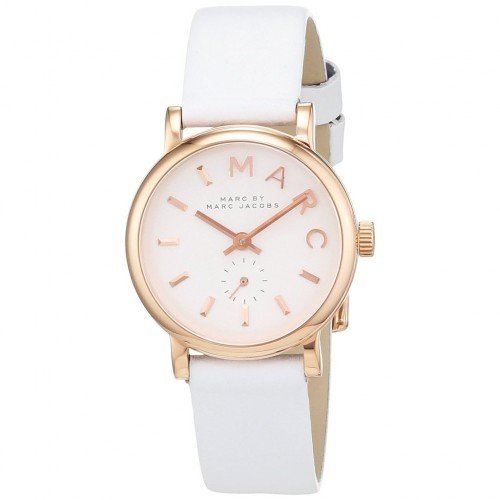 Marc Jacobs Baker White Dial White Leather Strap Watch for Women - MBM1284 Buy Now By Marc Jacobs