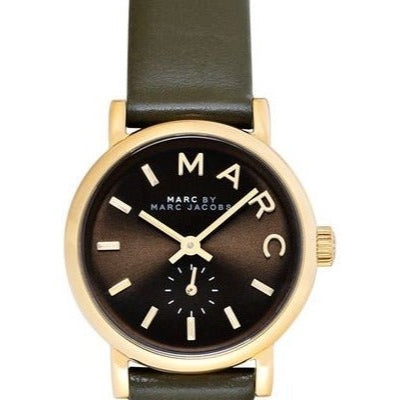 Marc Jacobs Baker Olive Dial Olive Leather Strap Watch for Women - MBM1330 Buy Now By Marc Jacobs