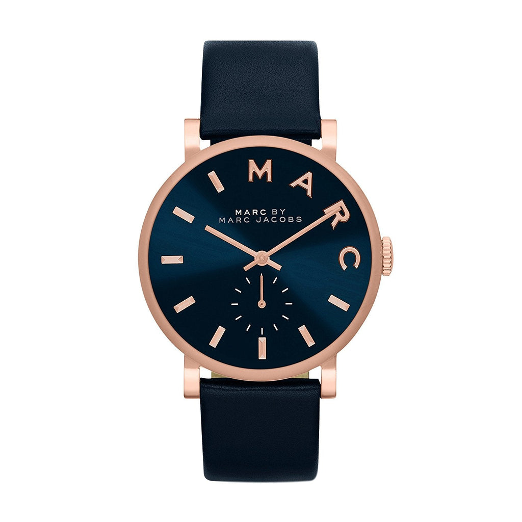 Marc Jacobs Baker Navy Blue Dial Blue Leather Strap Watch for Women - MBM1331 Buy Now By Marc Jacobs