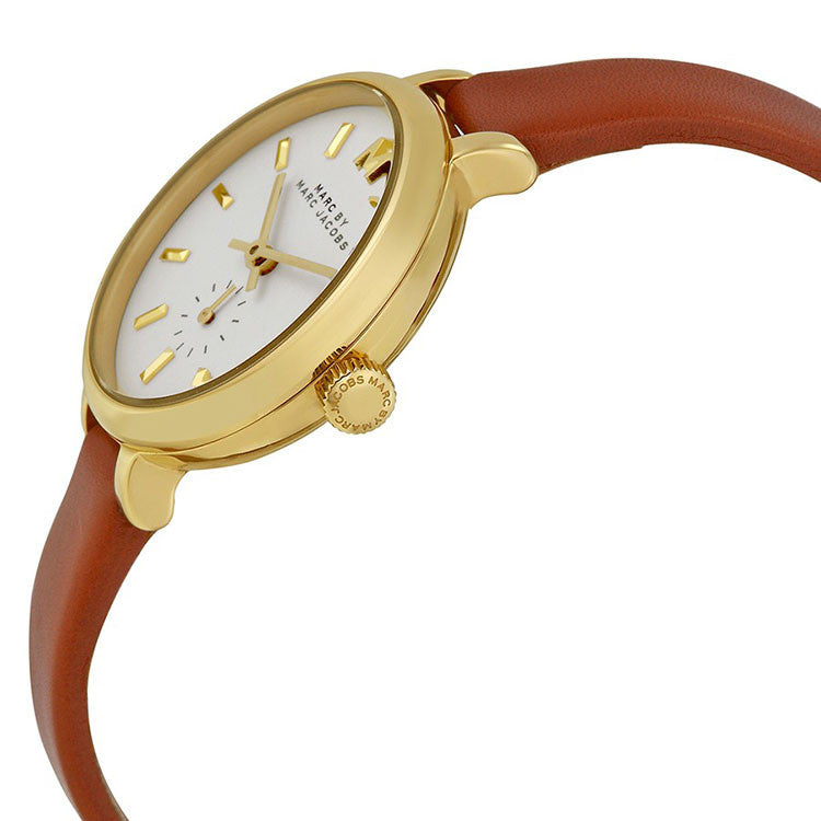 Marc Jacobs Sally White Dial Brown Leather Strap Watch for Women - MBM1351 Buy Now By Marc Jacobs
