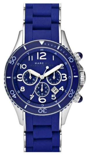Marc Jacobs Rock Chronograph Blue Dial Blue Silicone Strap Watch for Women - MBM2548 Buy Now By Marc Jacobs