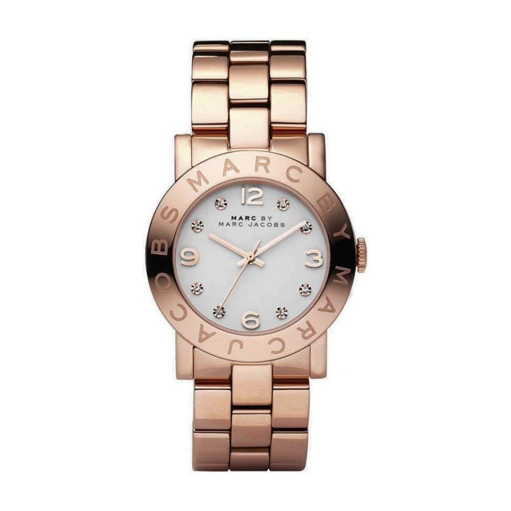 Marc Jacobs Amy White Dial Rose Gold Steel Strap Watch for Women - MBM3077 Buy Now By Marc Jacobs
