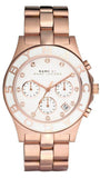 Marc Jacobs Blade Chronograph White Dial Rose Gold Steel Strap Watch for Women - MBM3082 Buy Now By Marc Jacobs