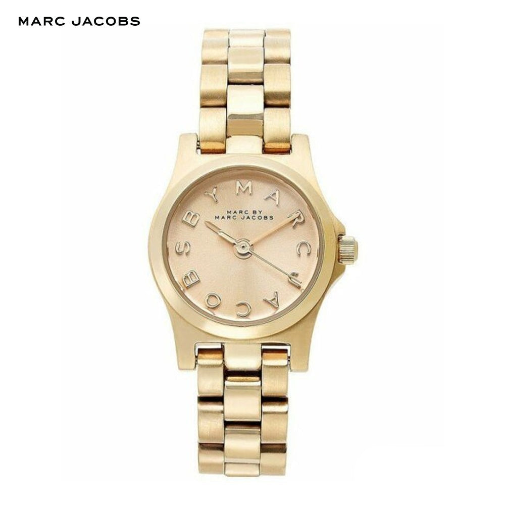 Marc Jacobs Henry Dinky Gold Dial Gold Steel Strap Watch for Women - MBM3199 Buy Now By Marc Jacobs