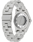 Marc Jacobs Henry Transparent Silver Dial Silver Steel Strap Watch for Women - MBM3205 Buy Now By Marc Jacobs