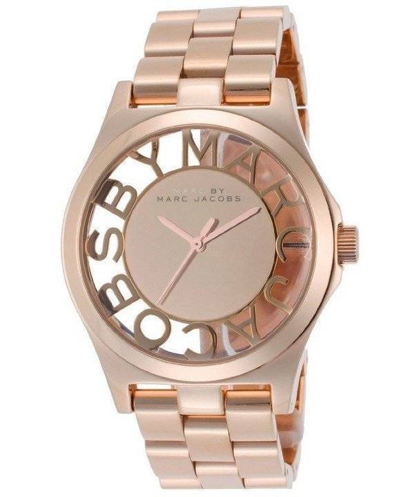 Marc Jacobs Henry Rose Gold Dial Rose Gold Steel Strap Watch for Women - MBM3207 Buy Now By Marc Jacobs