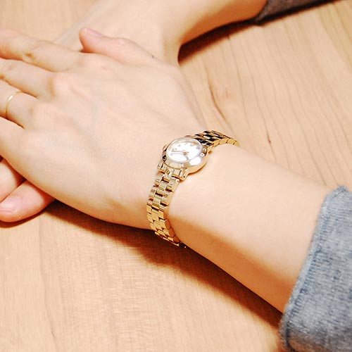 Marc Jacobs Amy Dinky White Dial Gold Steel Strap Watch for Women - MBM3226 Buy Now By Marc Jacobs