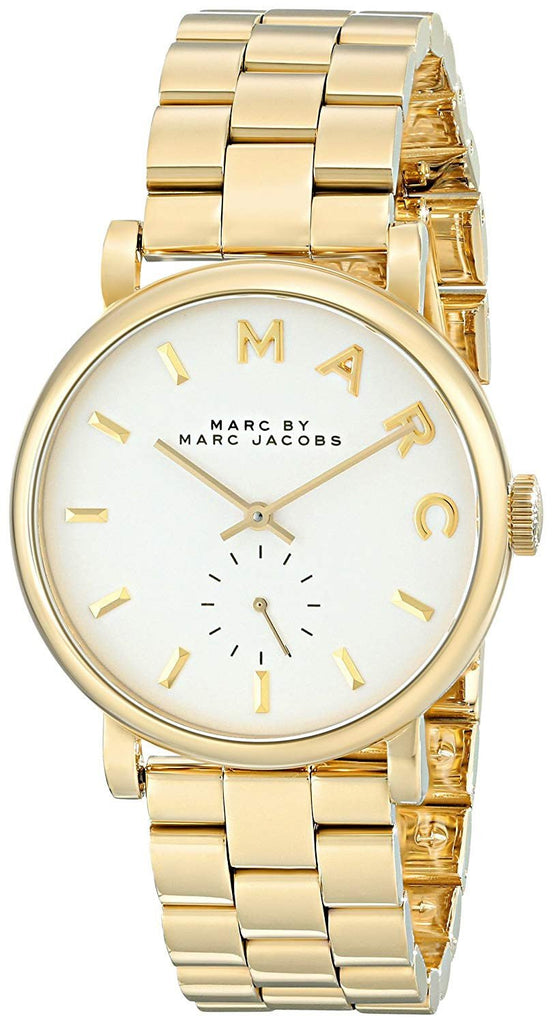 Marc Jacobs Baker White Dial Gold Steel Strap Watch for Women - MBM3243 Buy Now By Marc Jacobs
