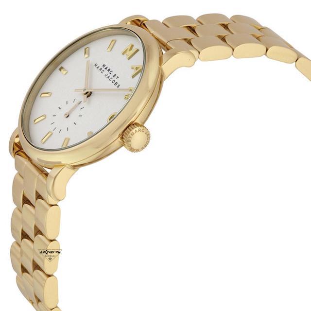 Marc Jacobs Baker White Dial Gold Steel Strap Watch for Women - MBM3243 Buy Now By Marc Jacobs
