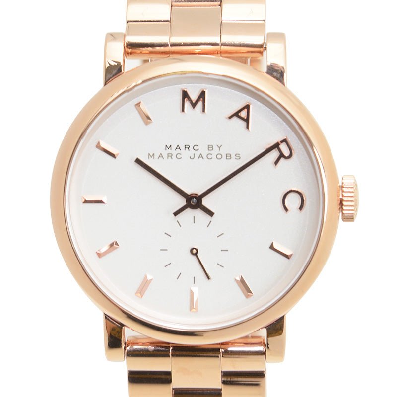 Marc Jacobs Baker White Dial Rose Gold Steel Strap Watch for Women - MBM3244 Buy Now By Marc Jacobs
