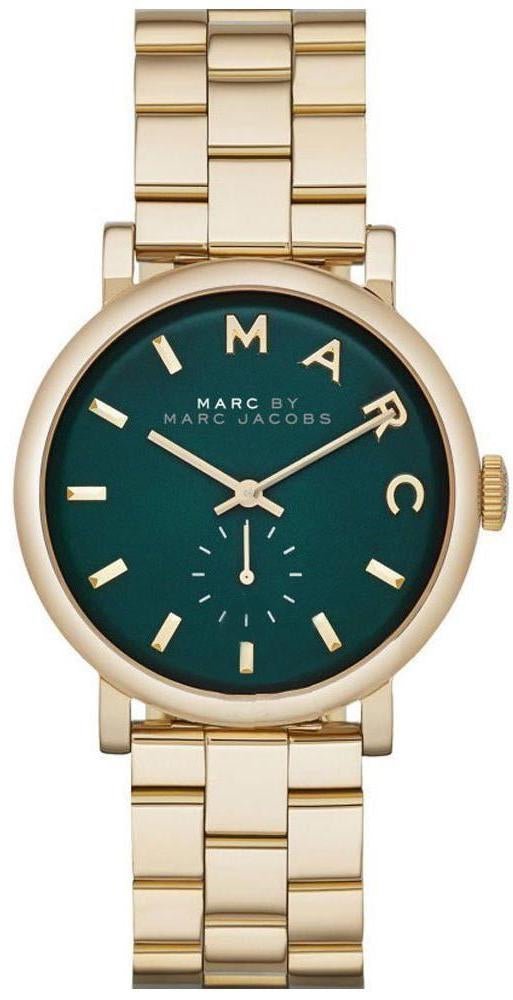Marc Jacobs Baker Green Dial Gold Steel Strap Watch for Women - MBM3245 Buy Now By Marc Jacobs