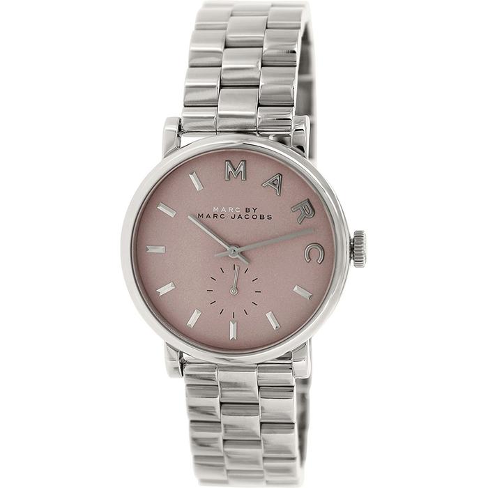 Marc Jacobs Baker Pink Dial Silver Steel Strap Watch for Women - MBM3280 Buy Now By Marc Jacobs