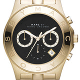 Marc Jacobs Blade Chronograph Black Dial Gold Steel Strap Watch for Women - MBM3309 Buy Now By Marc Jacobs