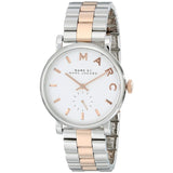 Marc Jacobs Baker White Dial Two Tone Steel Strap Watch for Women - MBM3312 Buy Now By Marc Jacobs