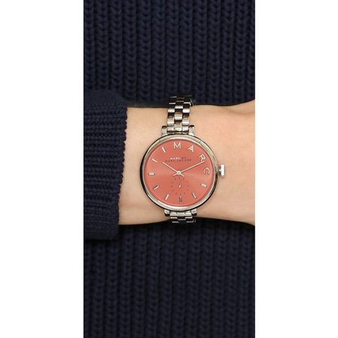 Marc Jacobs Sally Orange Dial Silver Steel Strap Watch for Women - MBM3365 Buy Now By Marc Jacobs