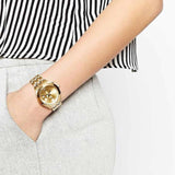 Marc Jacobs Peeker Chronograph Gold Dial Gold Steel Strap Watch for Women - MBM3393 Buy Now By Marc Jacobs