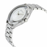 Marc Jacobs Tether Transparent Silver Dial Silver Steel Strap Watch for Women - MBM3412 Buy Now By Marc Jacobs