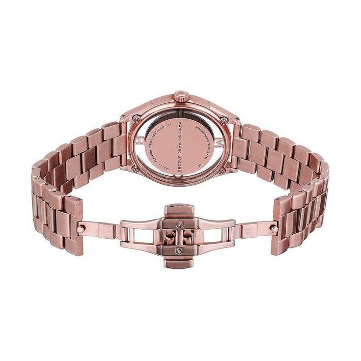 Marc Jacobs Tether Transparent Rose Gold Dial Rose Gold Steel Strap Watch for Women - MBM3414 Buy Now By Marc Jacobs
