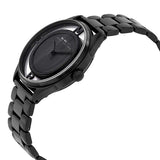 Marc Jacobs Tether Transparent Black Dial Black Steel Strap Watch for Women - MBM3415 Buy Now By Marc Jacobs