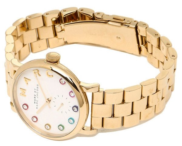 Marc Jacobs Baker White Dial Gold Steel Strap Watch for Women - MBM3440 Buy Now By Marc Jacobs