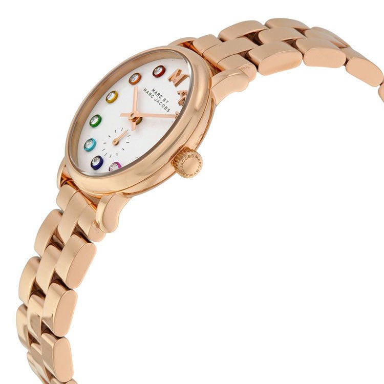 Marc Jacobs Baker Dexter White Dial Rose Gold Steel Strap Watch for Women - MBM3443 Buy Now By Marc Jacobs