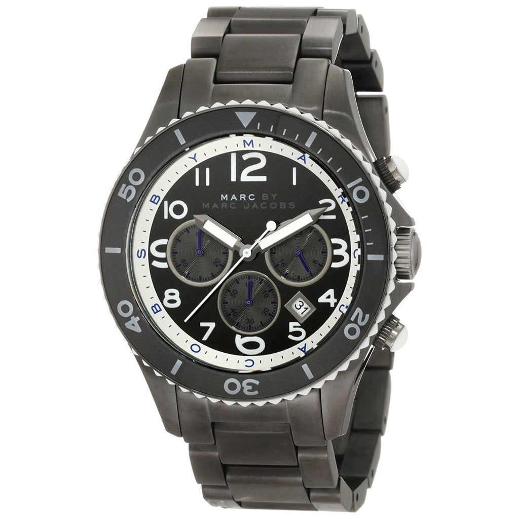 Marc Jacobs Rock Chronograph Limited Edition Gray Dial Gray Steel Strap Watch for Women - MBM5025 Buy Now By Marc Jacobs