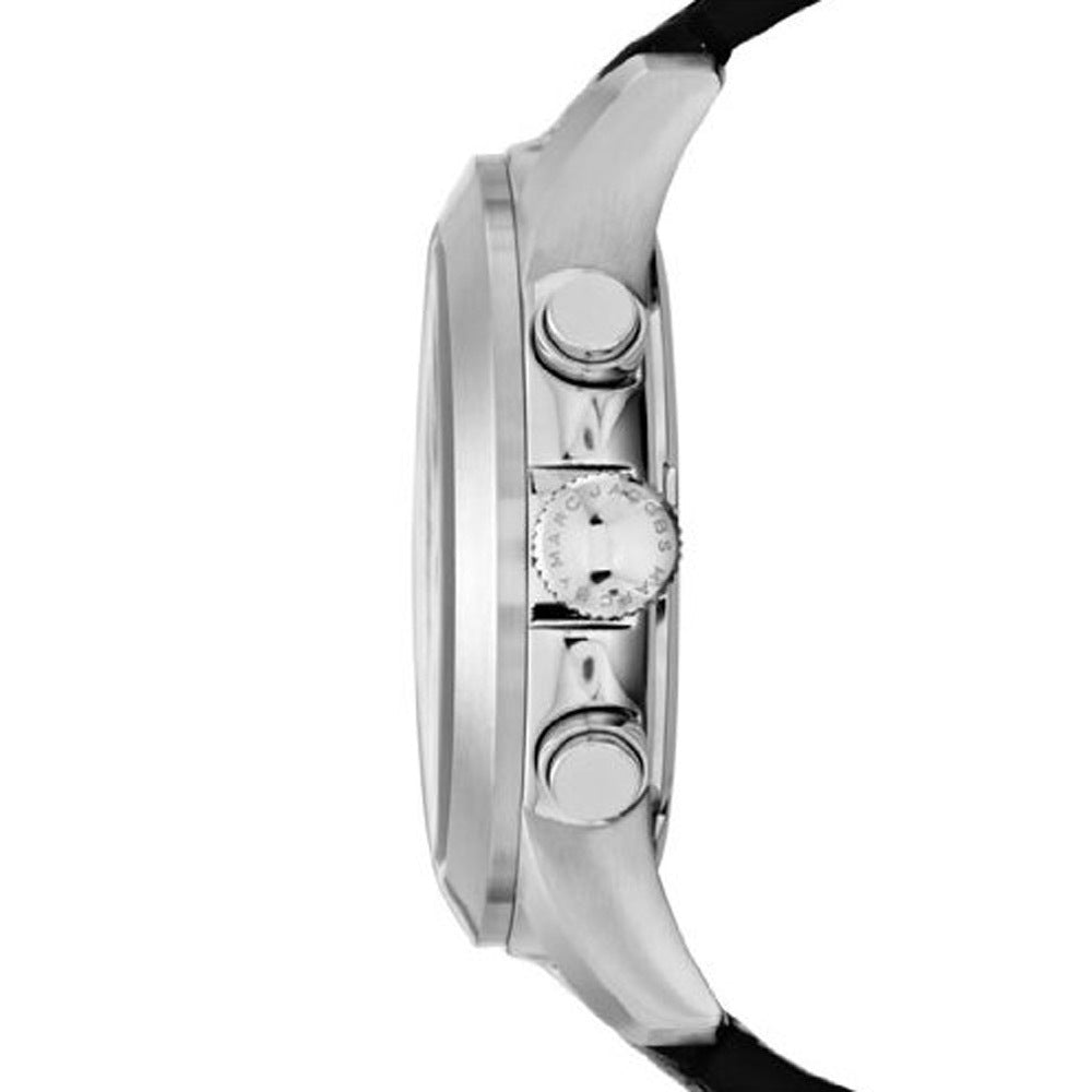 Marc Jacobs Larry Chronograph Black Dial Black Leather Strap Watch for Men - MBM5033 Buy Now By Marc Jacobs