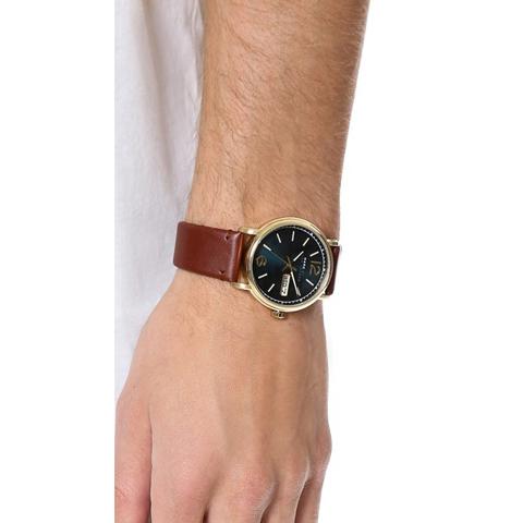 Marc Jacobs Fergus Green Dial Brown Leather Strap Watch for Men - MBM5077 Buy Now By Marc Jacobs