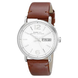 Marc Jacobs Fergus White Dial Brown Leather Strap Watch for Men - MBM5080 Buy Now By Marc Jacobs