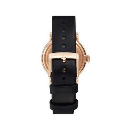 Marc Jacobs Baker Black Dial Black Leather Strap Watch for Women - MBM8633 Buy Now By Marc Jacobs