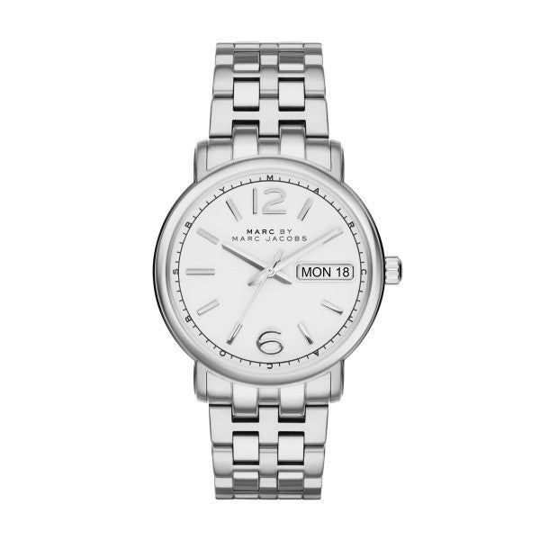 Marc Jacobs Fergus White Dial Silver Steel Strap Watch for Women - MBM8646 Buy Now By Marc Jacobs