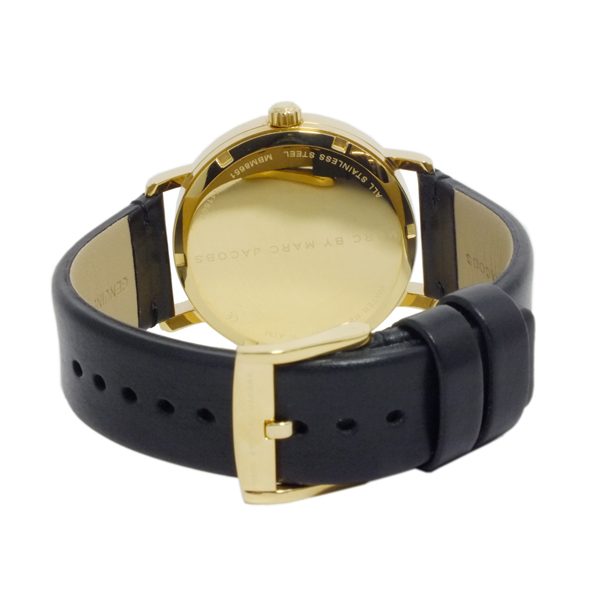 Marc Jacobs Fergus Black Dial Black Leather Strap Watch for Women - MBM8651 Buy Now By Marc Jacobs