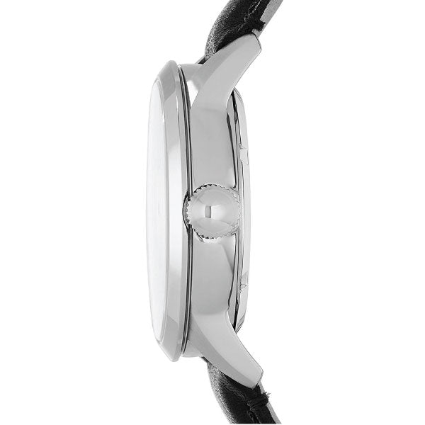 Fossil Townsman Automatic Skeleton White Dial Black Leather Strap Watch for Men - ME3085 Buy Now By Fossil