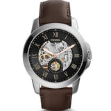 Fossil Grant Automatic Skeleton Black Dial Brown Leather Strap Watch for Men - ME3095 Buy Now By Fossil