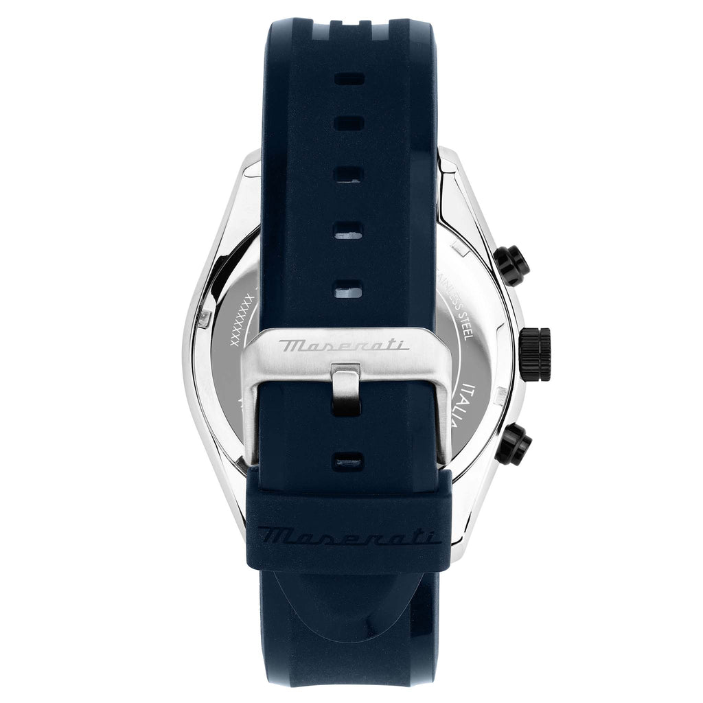 Maserati Traguardo Chronograph Blue Dial Black Silicone Strap Watch For Men - R8871612046 Buy Now By Maserati