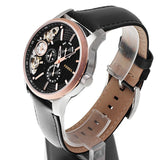 Fossil Twist Multi-Function Chronograph Black Dial Black Leather Strap Watch for Men - ME1099 Buy Now By Fossil