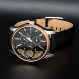 Fossil Twist Multi-Function Chronograph Black Dial Black Leather Strap Watch for Men - ME1099 Buy Now By Fossil