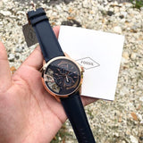 Fossil Townsman Twist Skeleton Blue Dial Blue Leather Strap Watch for Men - ME1138 Buy Now By Fossil