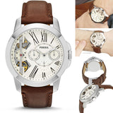 Fossil Grant Twist Multi-Function White Dial Brown Leather Strap Watch for Men - ME1144 Buy Now By Fossil