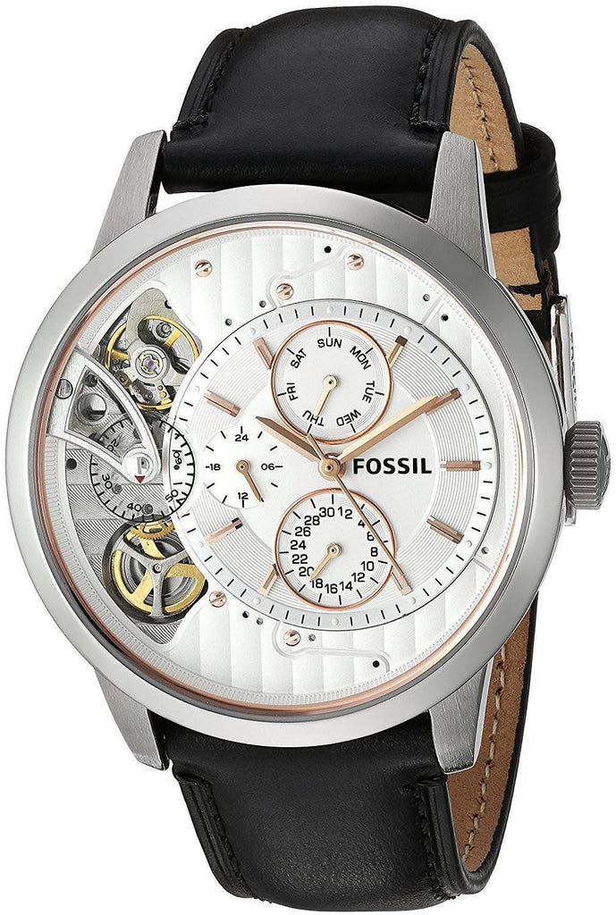 Fossil Townsman Twist Multifunction White Dial Black Leather Strap Watch for Men - ME1164 Buy Now By Fossil