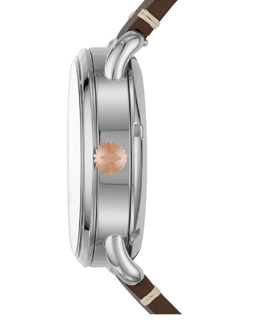 Fossil The Commuter Twist Black Dial Brown Leather Strap Watch for Men - ME1165 Buy Now By Fossil