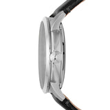 Fossil Townsman Automatic Skeleton Silver Dial Black Leather Strap Watch for Men - ME3041 Buy Now By Fossil