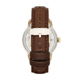Fossil Townsman Automatic Skeleton Gold Dial Brown Leather Strap Watch for Men - ME3043 Buy Now By Fossil